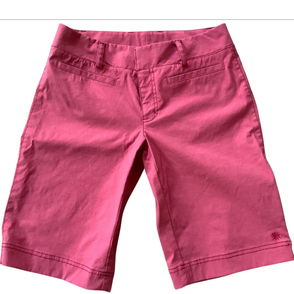 Athleta Trekkie Bermuda Nylon Hiking Shorts Red Size 4-6